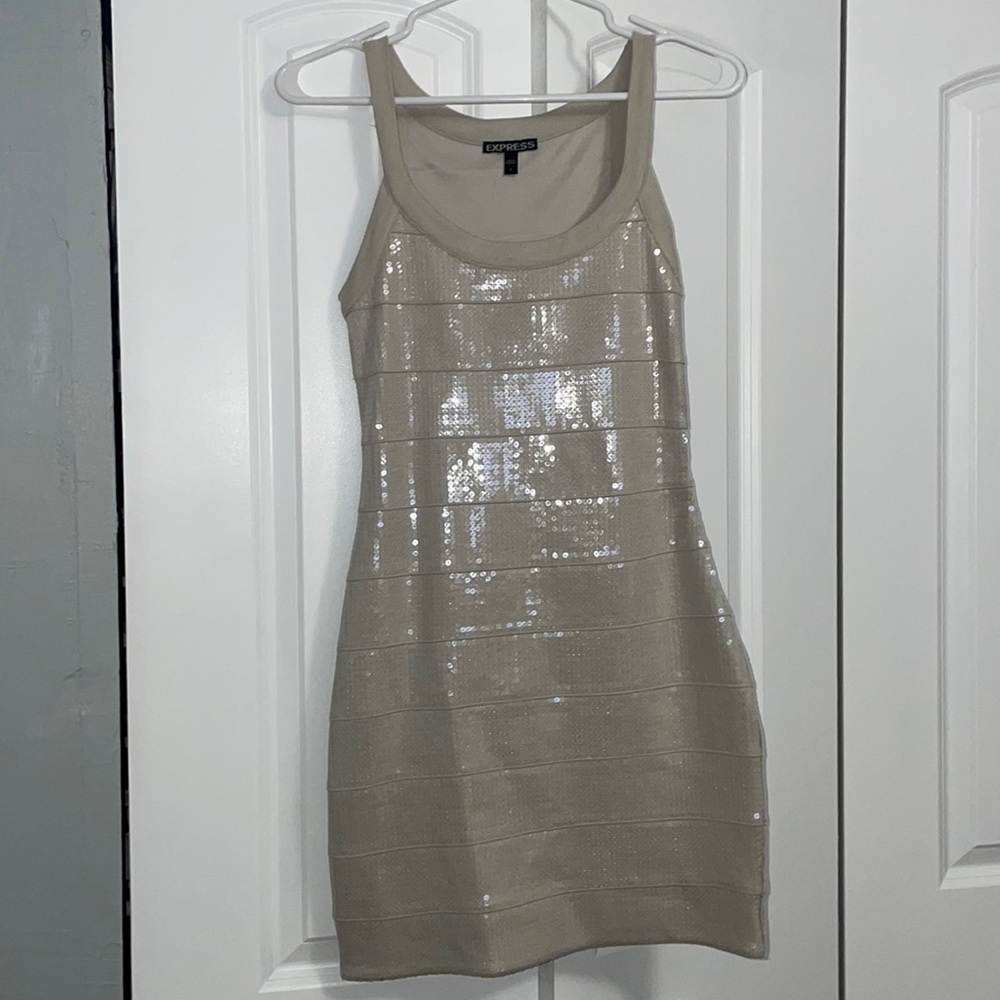 Nude mini Express Dress